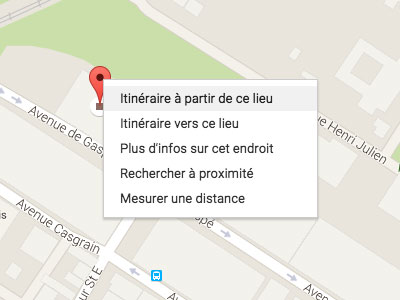 Créer le point exact de votre location